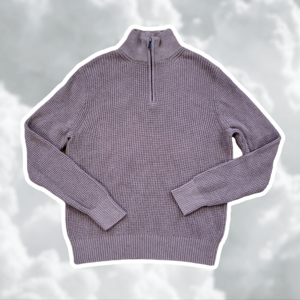 J. Crew Men's Medium 100% Cotton Knit 1/4 Zip Pullover